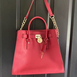 Michael Kors Chili Red Large Satchel Tote